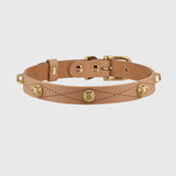 Leather Dog Collar - NBR Natural Brown