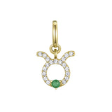 Taurus Charm with Aventurine