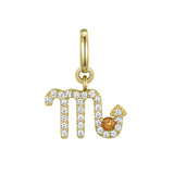 Scorpio Charm with Smokey Quartz