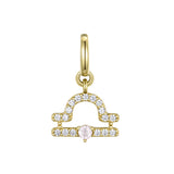 Libra Charm with Rose Quartz