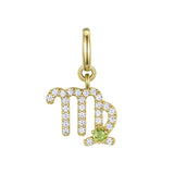 Virgo Charm with Peridot