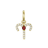 Aries Charm with Garnet
