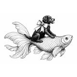 Pisces Charm with Blue Lace Agate