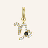 Capricorn Charm with Tourmaline