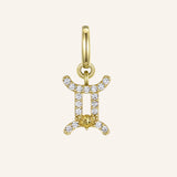 Gemini Charm with Citrine