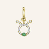 Taurus Charm with Aventurine