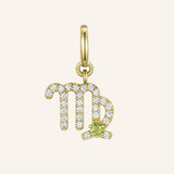 Virgo Charm with Peridot