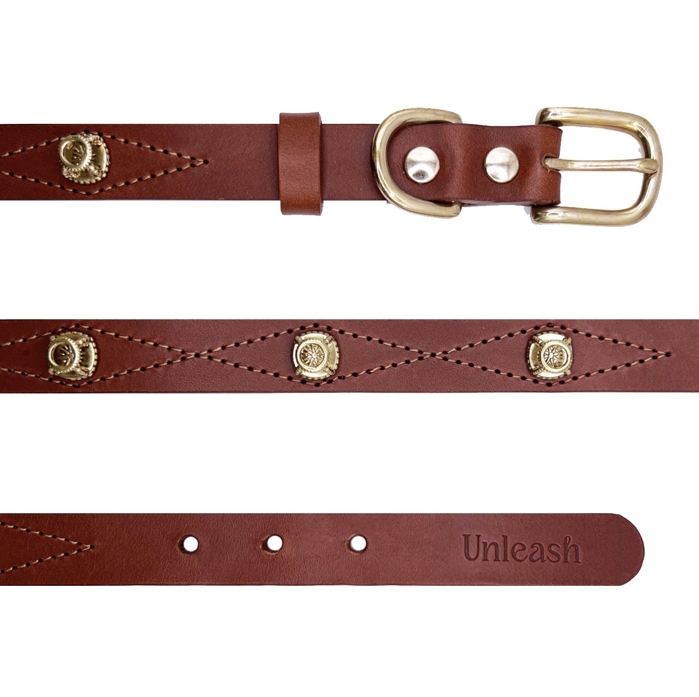 Unleash CPH Cognac Dog Collar